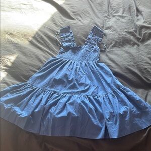 Abercrombie & Fitch Blue Mini Sundress Sleeveless Square Neck